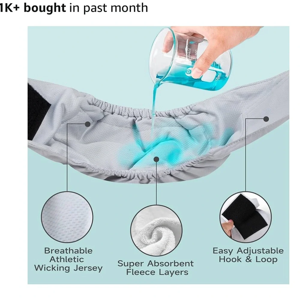 Gray Belly Band  for Male Dog Wrap Diaper New Without Packaging Size Medium
